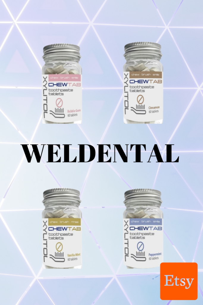 Weldental toothpaste tablets without fluoride